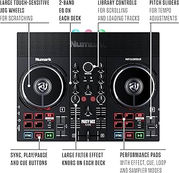 Amazon.com: Numark Party Mix Live DJ Controller with Speakers