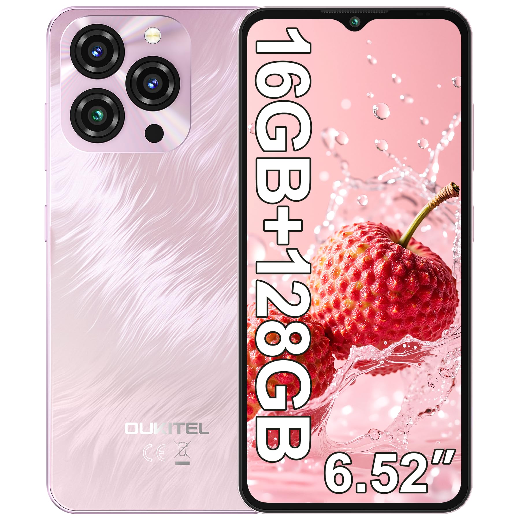 Amazon | OUKITEL SIMフリー スマホ C3 本体 6.52インチHD 大画面 16GB