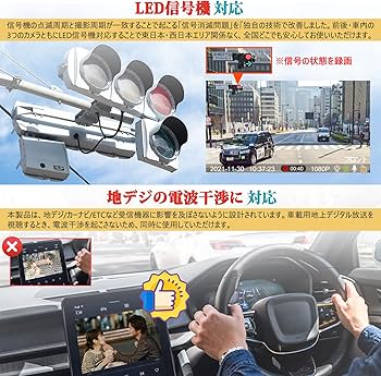 Amazon.co.jp: URVOLAX ドライブレコーダー 3カメラ 前後カメラ・車内