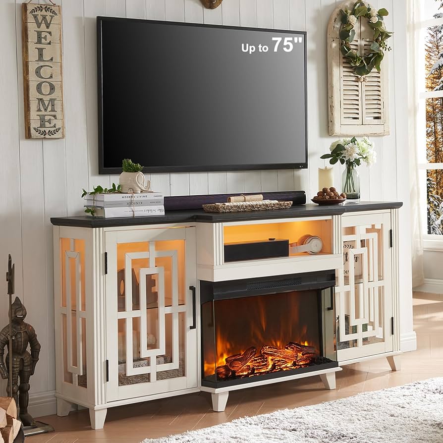 Amazon.com: JXQTLINGMU Fireplace TV Stand for 75