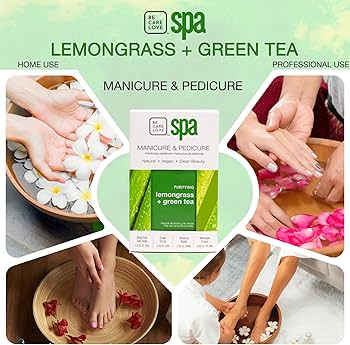Amazon.com: Lemongrass + Green Tea 4-in-1 Manicure & Pedicure Spa