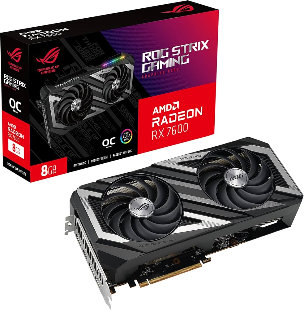 Amazon | ASUS ROG Strix Radeon RX 7600 OC Edition 8GB GDDR6