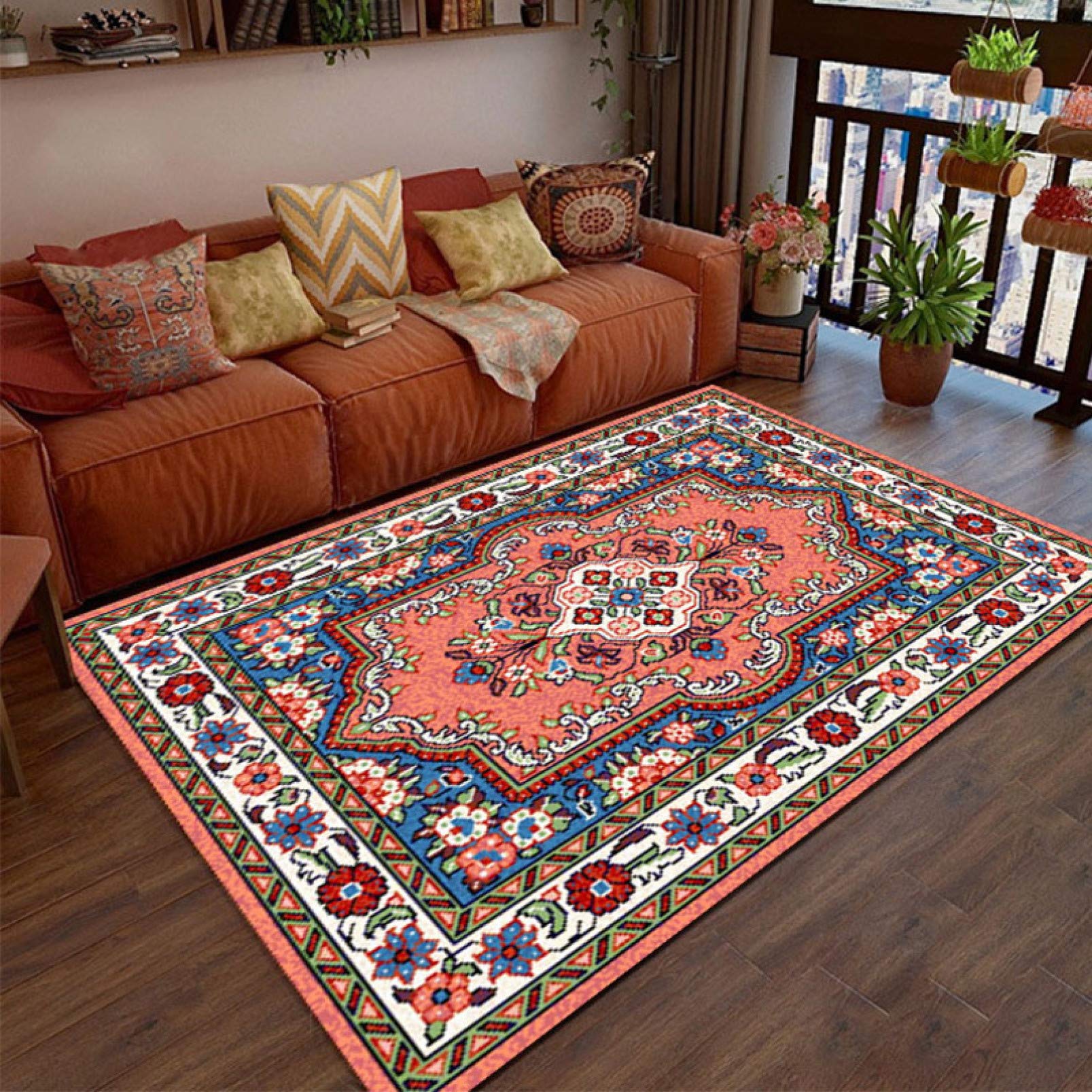 Amazon｜カーペット ラグ アンティーク デザイン ペルシャ絨毯