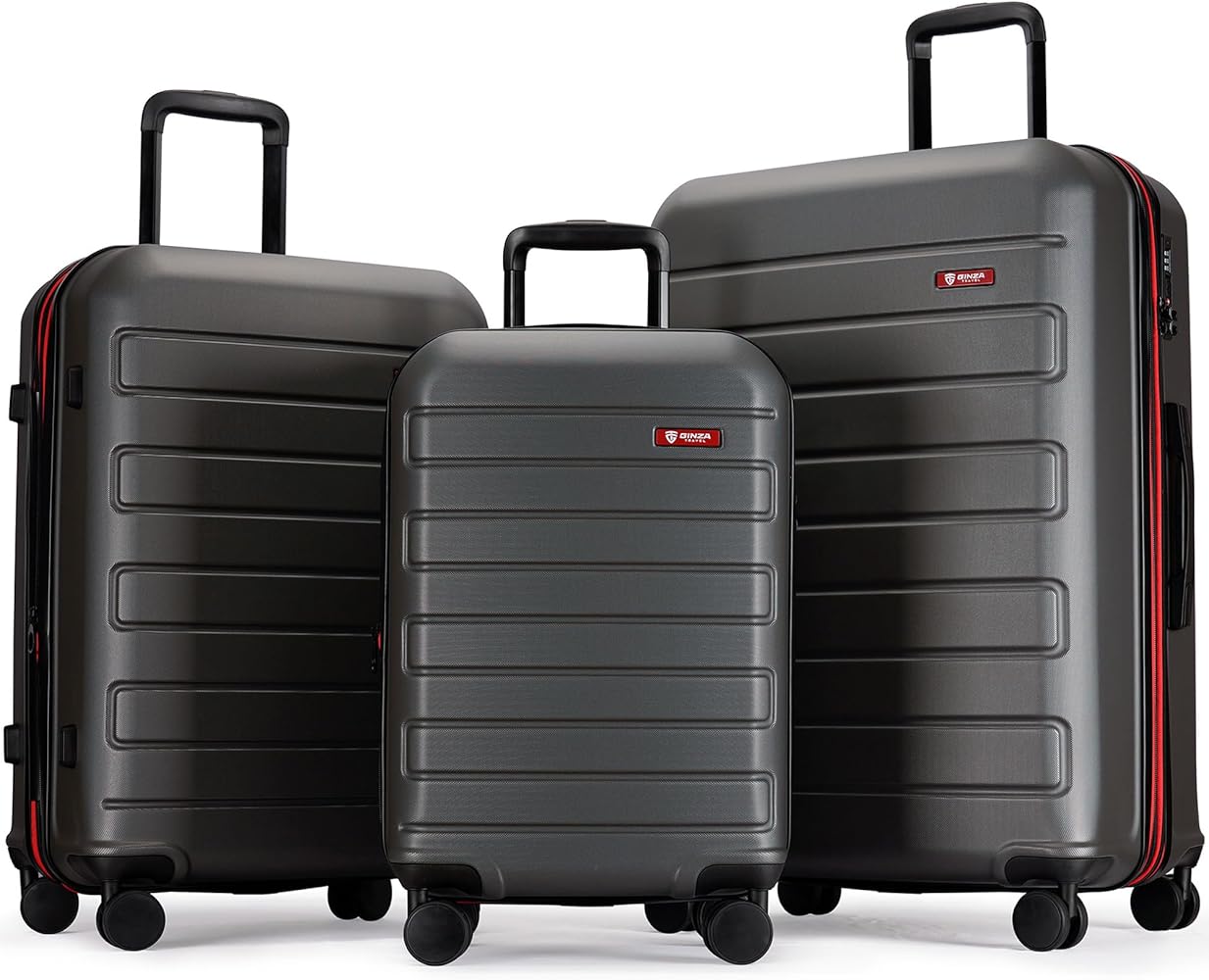 Amazon.com | GinzaTravel 3-Piece ABS Luggage Set with TSA Locks