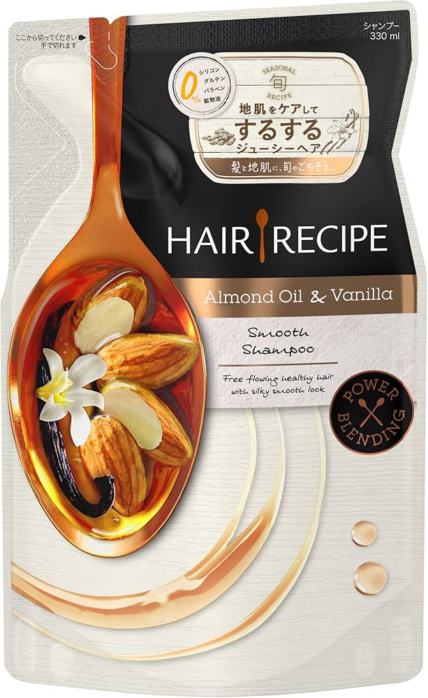 Amazon | ヘアレシピ シャンプー アーモンドオイル&バニラ スムース