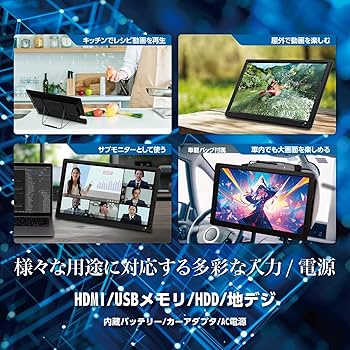 Amazon.co.jp: Tokyo Deco 15.6-inch Portable TV, LCD TV, Type-C