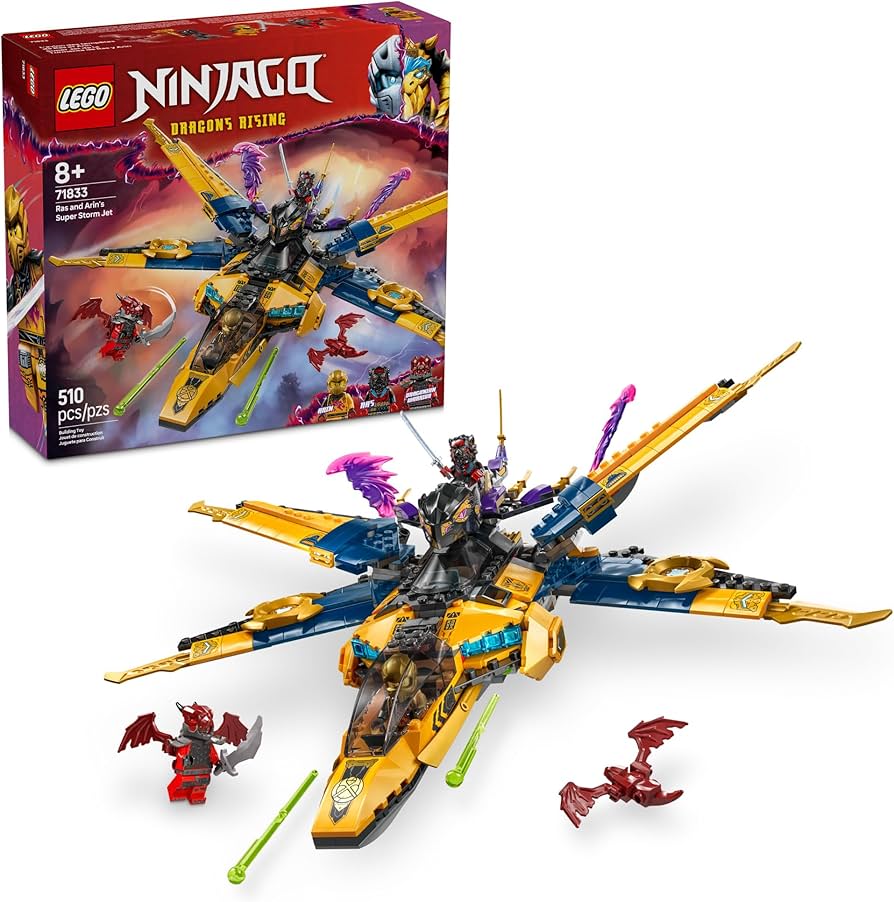 Amazon.com: LEGO NINJAGO Ras and Arin's Super Storm Jet Toy