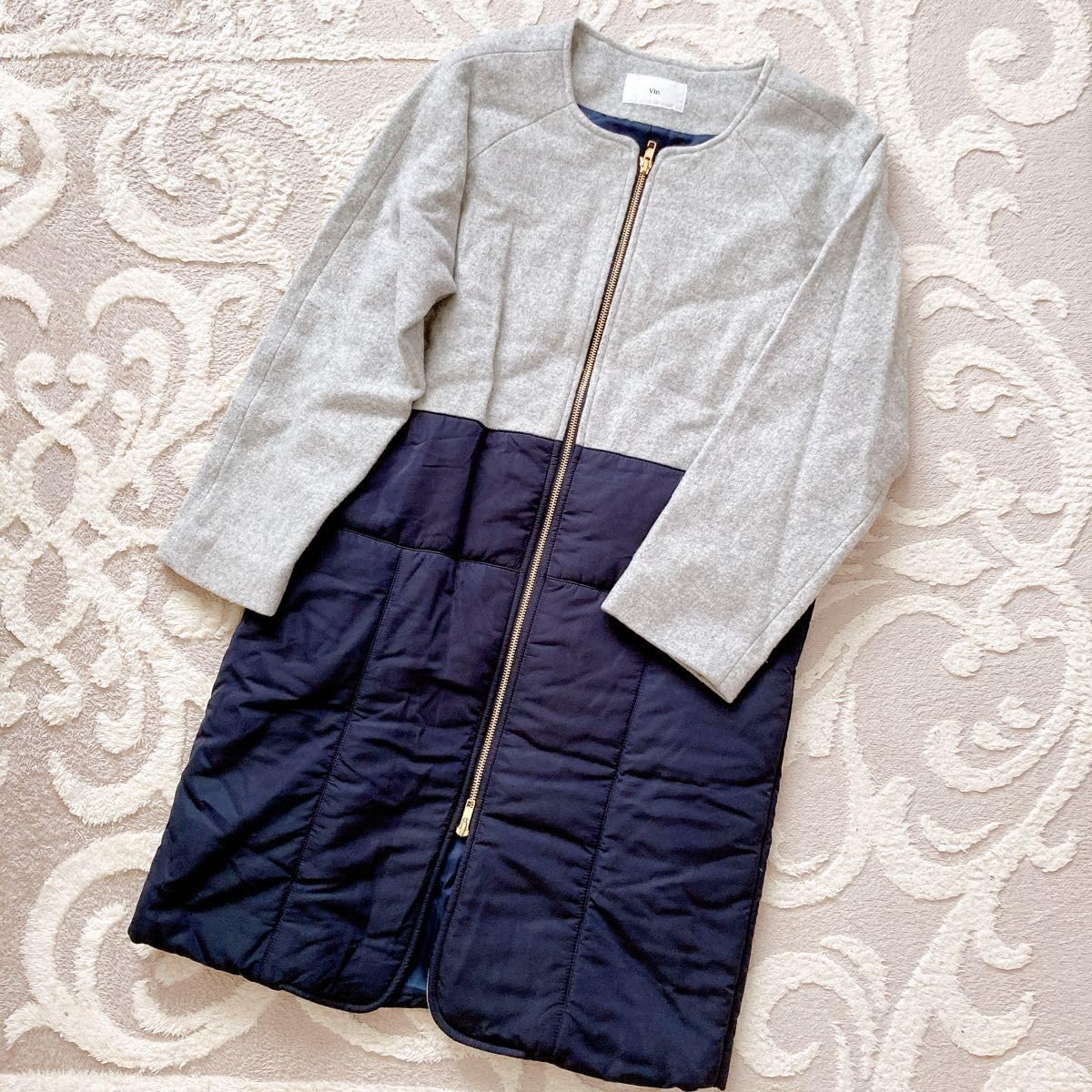 Amazon.co.jp: スコットクラブ Vin バイカラー切替コート アウター