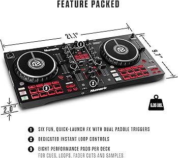 Numark Mixtrack Pro FX Serato DJ Controller with 2 Decks, Mixer