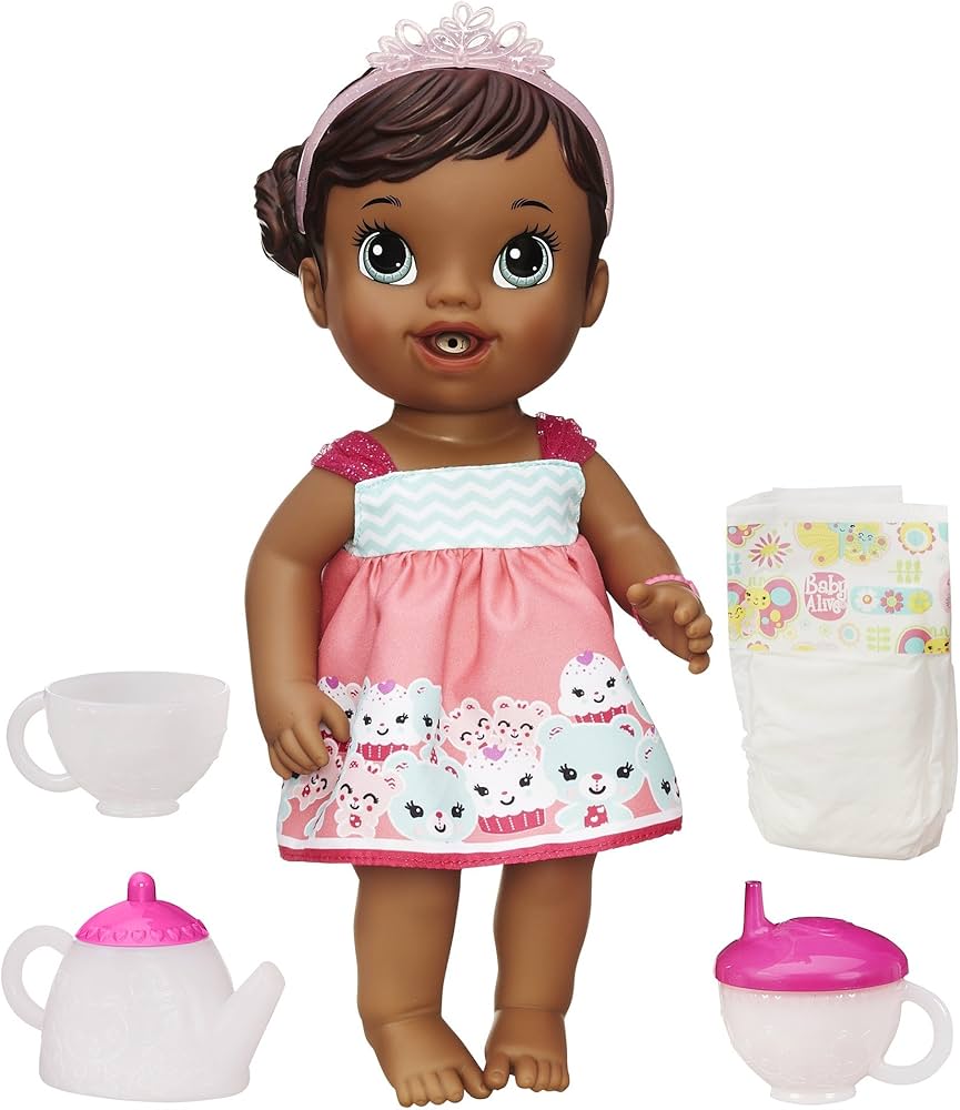 Amazon.com: Baby Alive Lil' Sips African American Baby Has a Tea