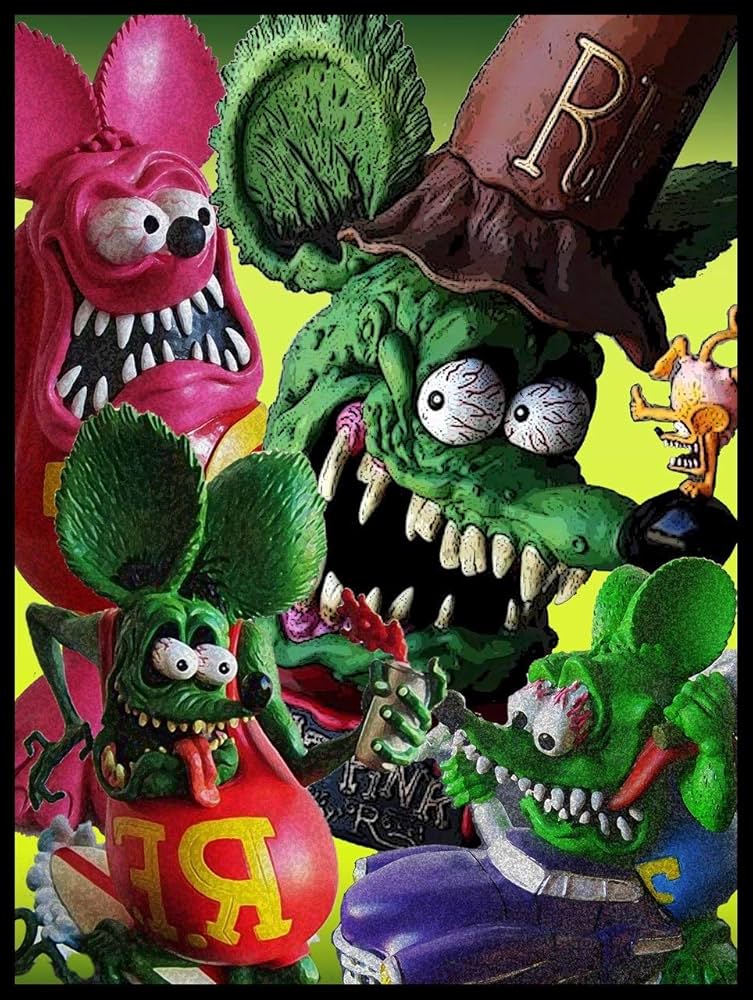 Amazon.com: American Collectibles Rat Fink Collage : Home & Kitchen