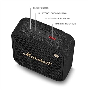 Amazon.com: Marshall Willen II Bluetooth Portable Speaker - Black