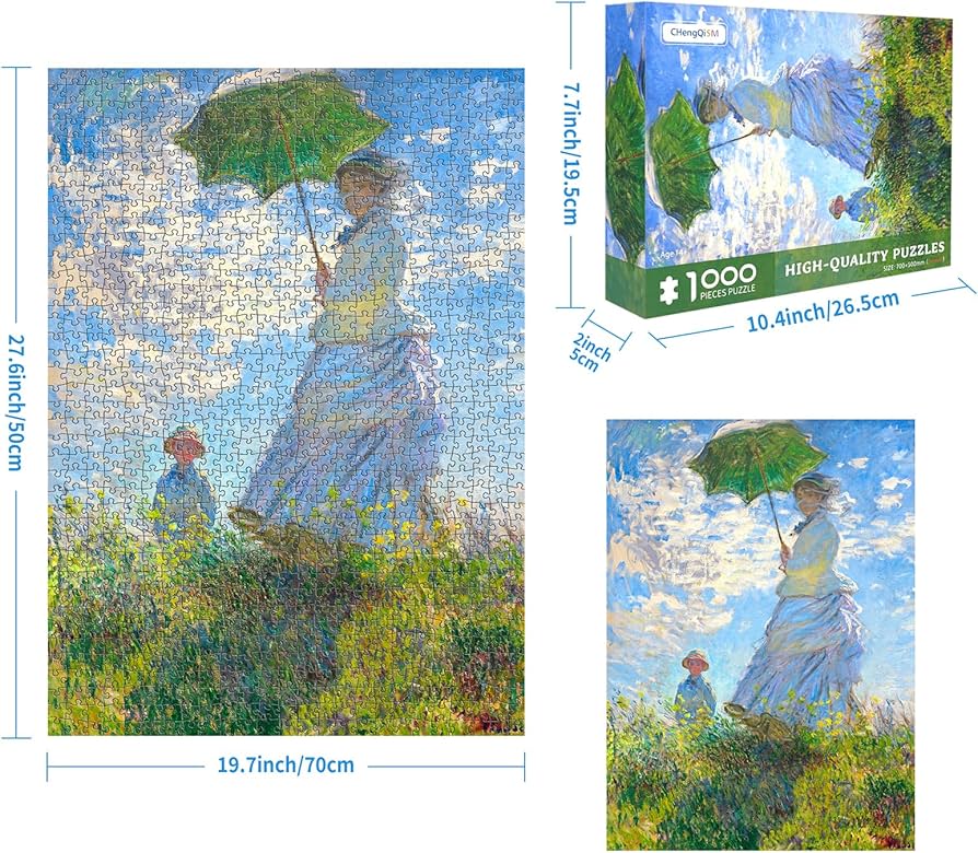 Amazon | CHengQiSM 1000ピース ジグソーパズル モネ woman with a
