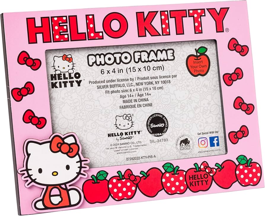Amazon.com - Silver Buffalo Sanrio Hello Kitty Apples and Bows