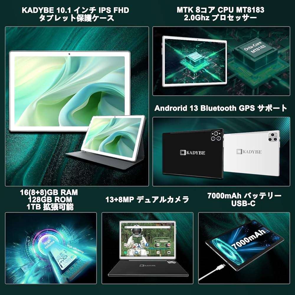 Amazon.co.jp: Androidタブレット2025新登場タブレット10インチ wi-fi