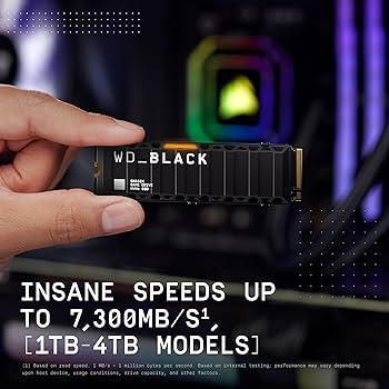 Amazon.com: WD_BLACK SN850X 2TB NVMe SSD with Heatsink - M.2 2280