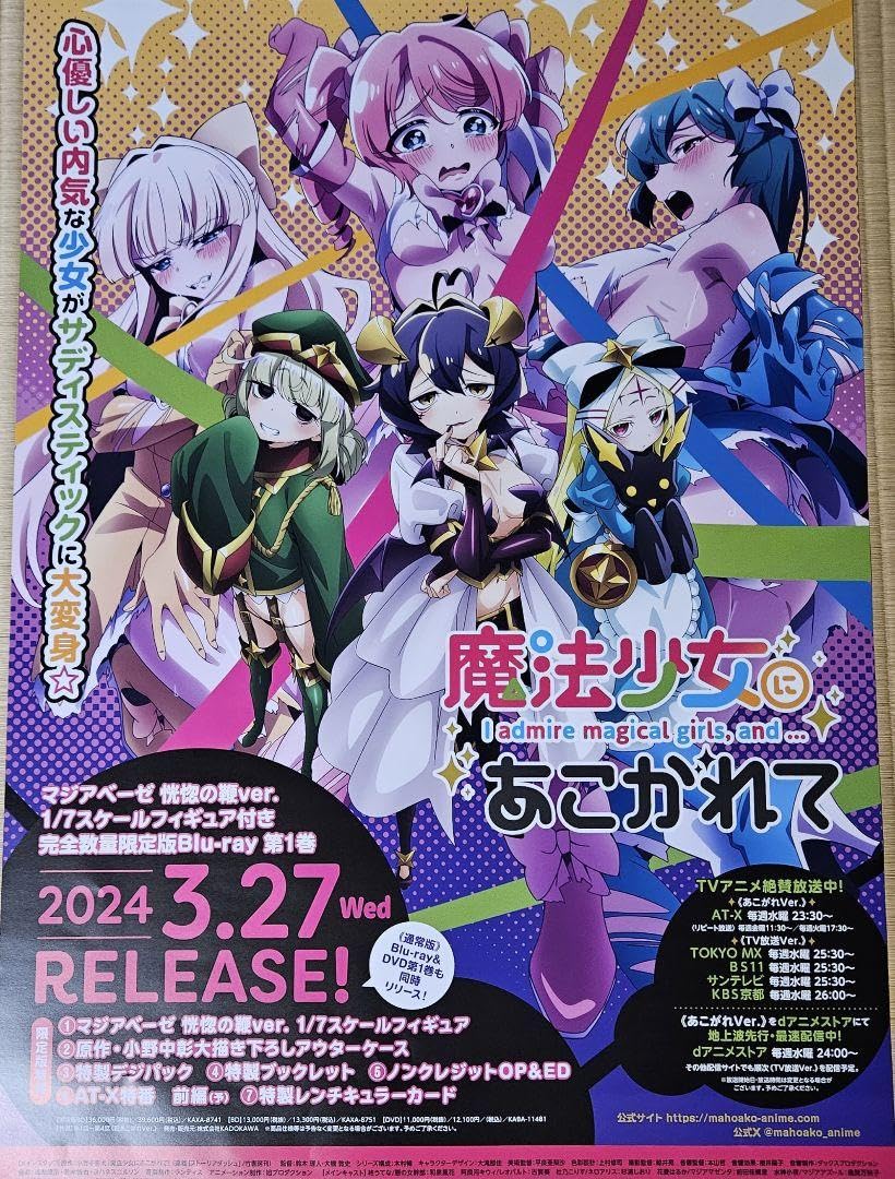 BLACKMagician魔法少女 アニメデザインポスター 約30cm BLACKMagician