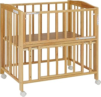 Amazon.co.jp: カトージ ミニベッド 折りたたみ ナチュラル 66x97x94