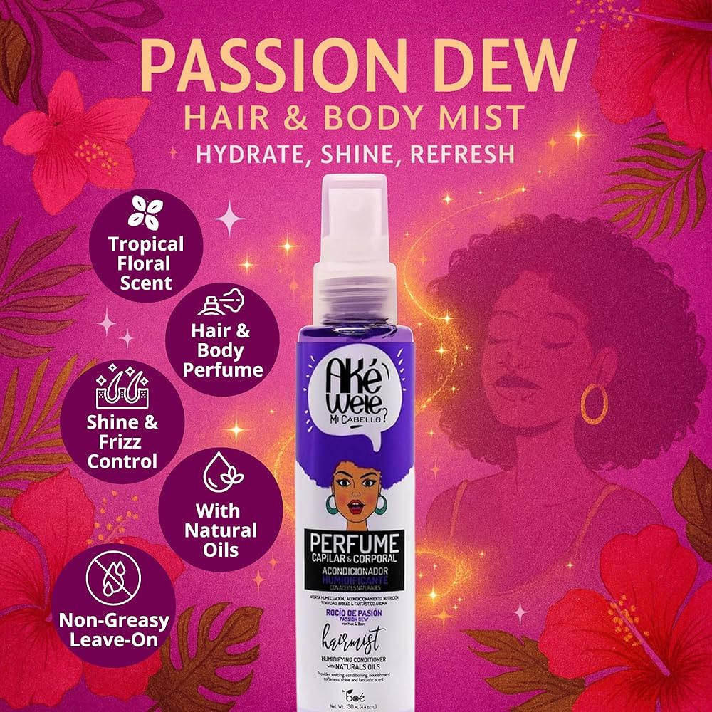 Amazon.com: Ake Wele MC Hair Mist Passion Dew – 4.4 oz Hair & Body