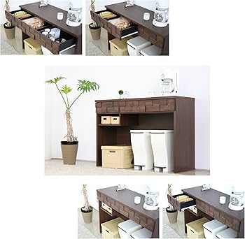 Amazon｜大川家具 GART オープンカウンター COLK (コルク) 120cm幅