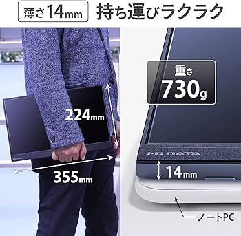 Amazon.co.jp: アイ・オー・データ IODATA モバイルモニター 15.6