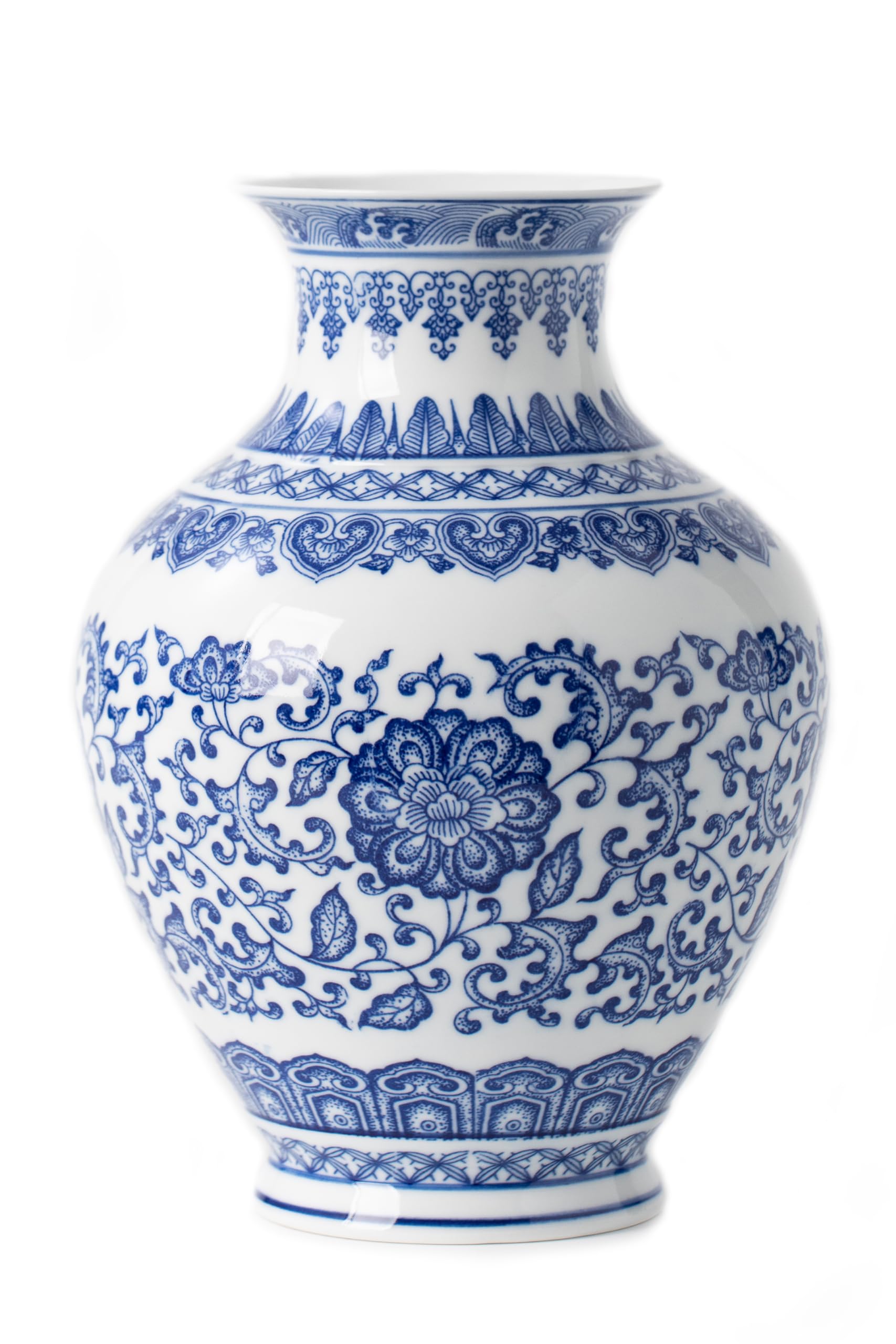 Amazon.co.jp: 青と白の花瓶、青の花瓶ホーム装飾、シノワズリー花瓶