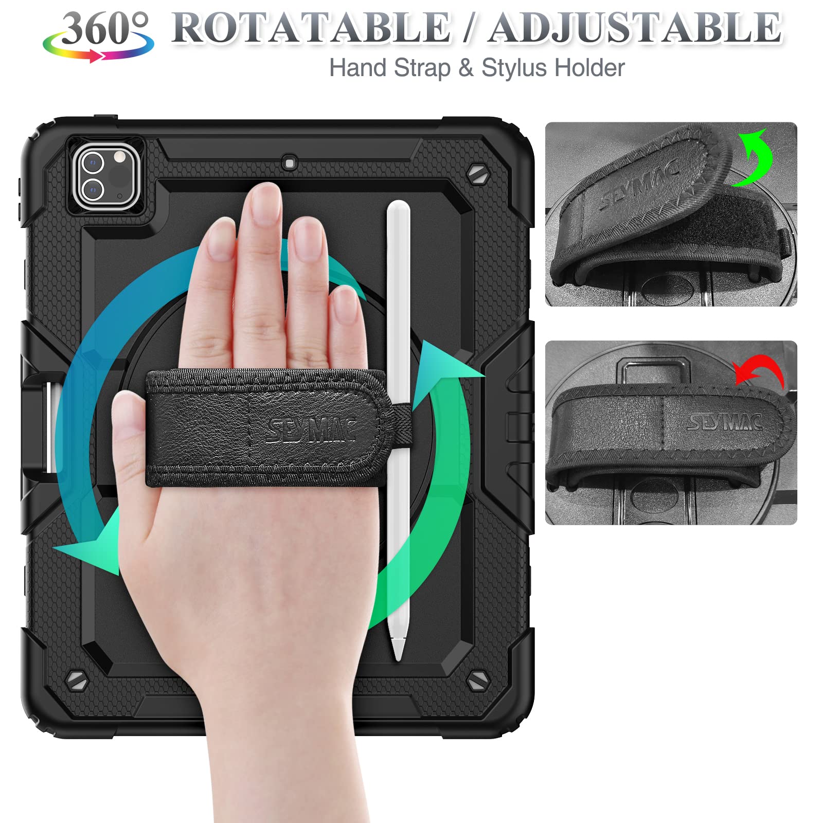 Amazon.co.jp: SEYMAC stock iPad Pro 12.9 ケース (第6/5/4/3世代