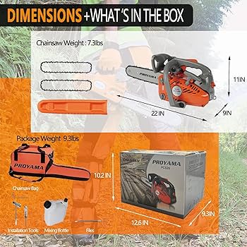 Amazon.com : PROYAMA 26CC 2-Cycle Top Handle Gas Powered Small