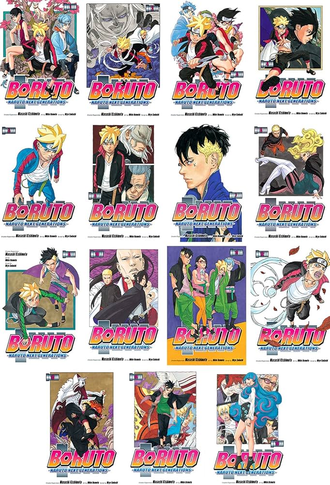 Amazon.com: mukawa Boruto Manga Set, Vol. 1-15 White: Masashi