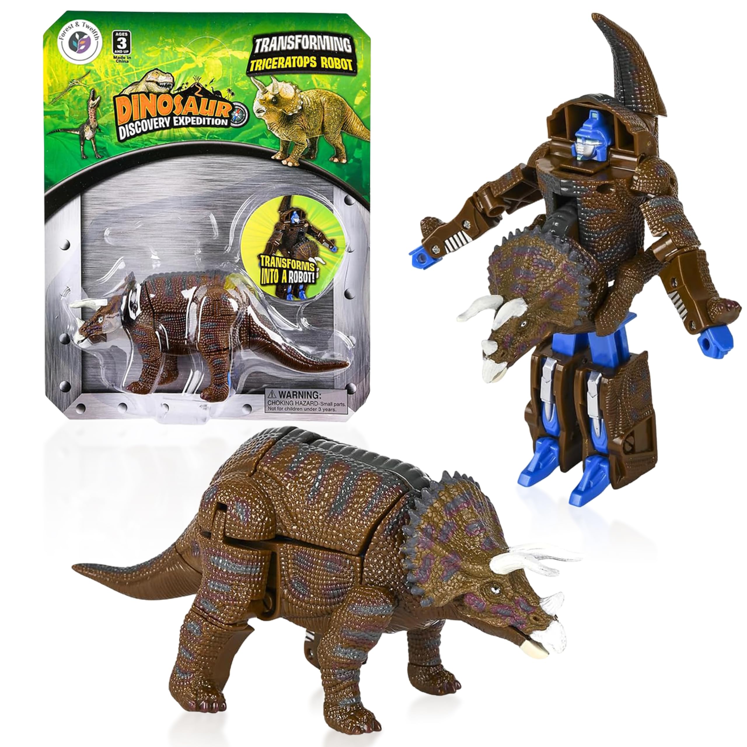 Amazon.co.jp: Forest & Twelfth Triceratops 恐竜動物玩具 S – 変形