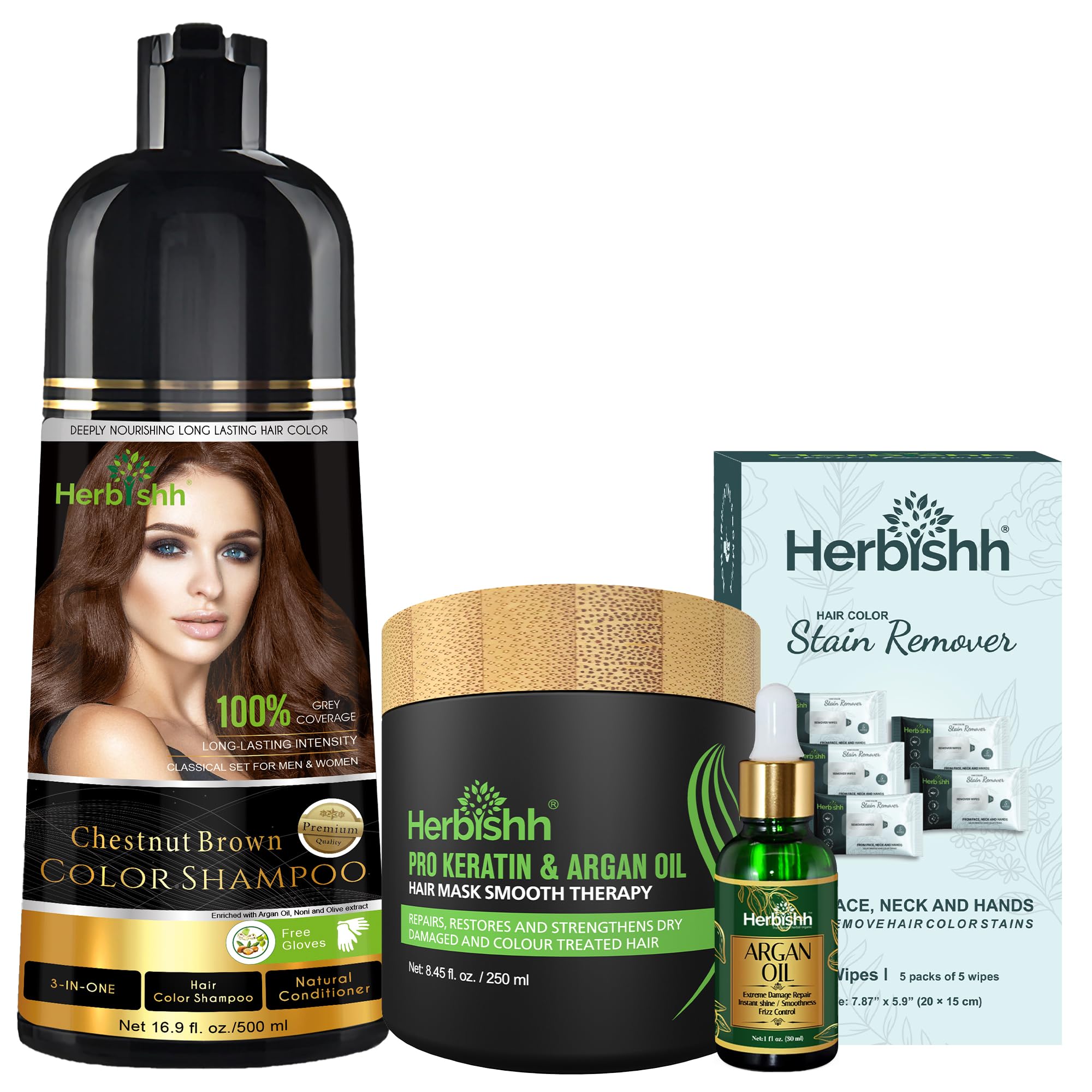 Amazon.com : Herbishh Hair Color Shampoo for Gray Hair – Natural