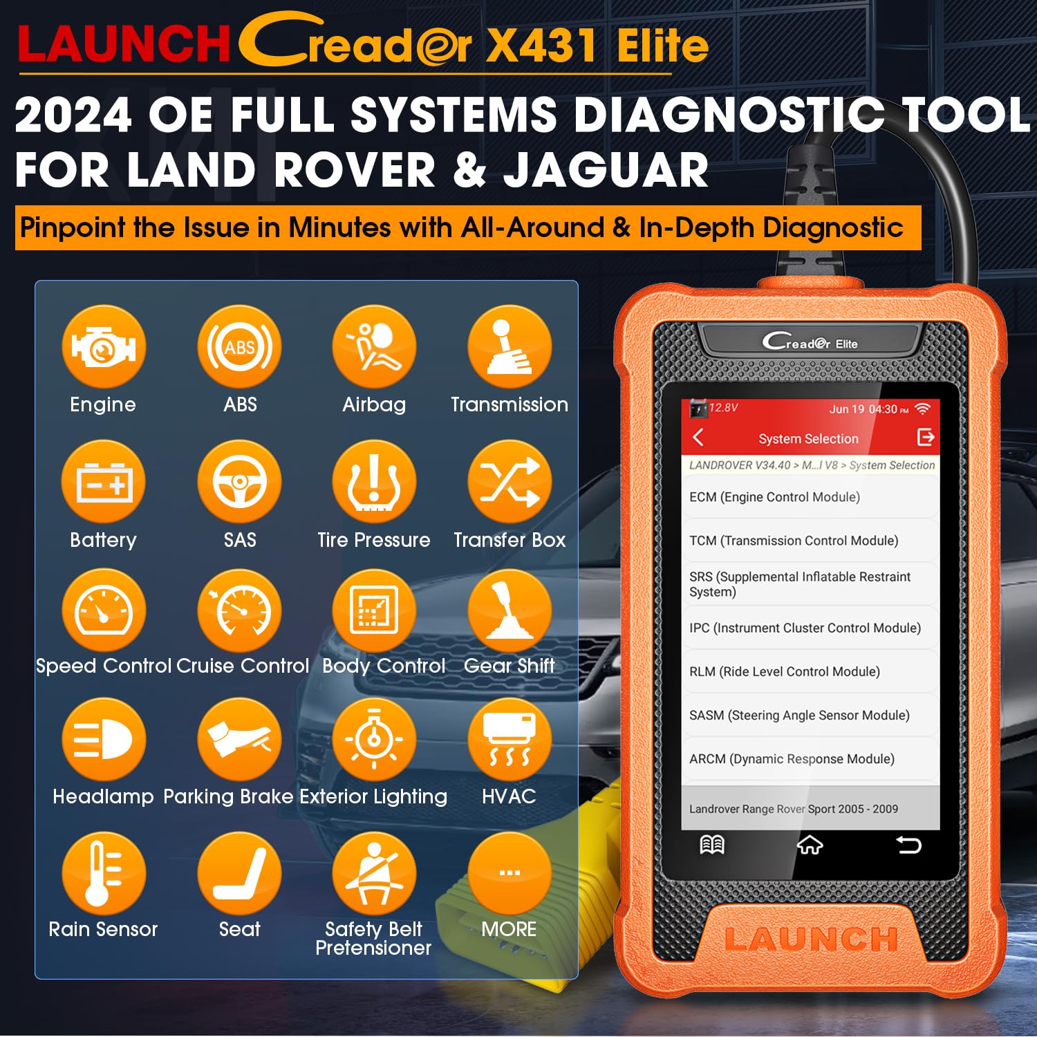 Amazon.co.jp: LAUNCH Creader Elite ランドローバー ジャガー OBD2