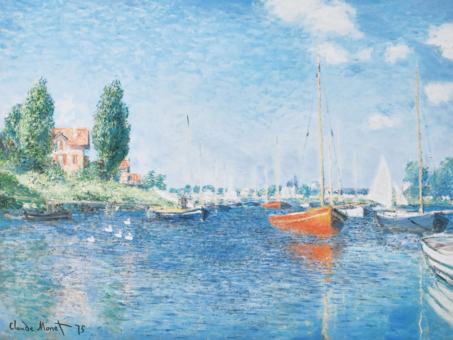 Amazon.co.jp: 晴れの街ギャラリー 絵画 額絵 クロード・モネ 『赤い