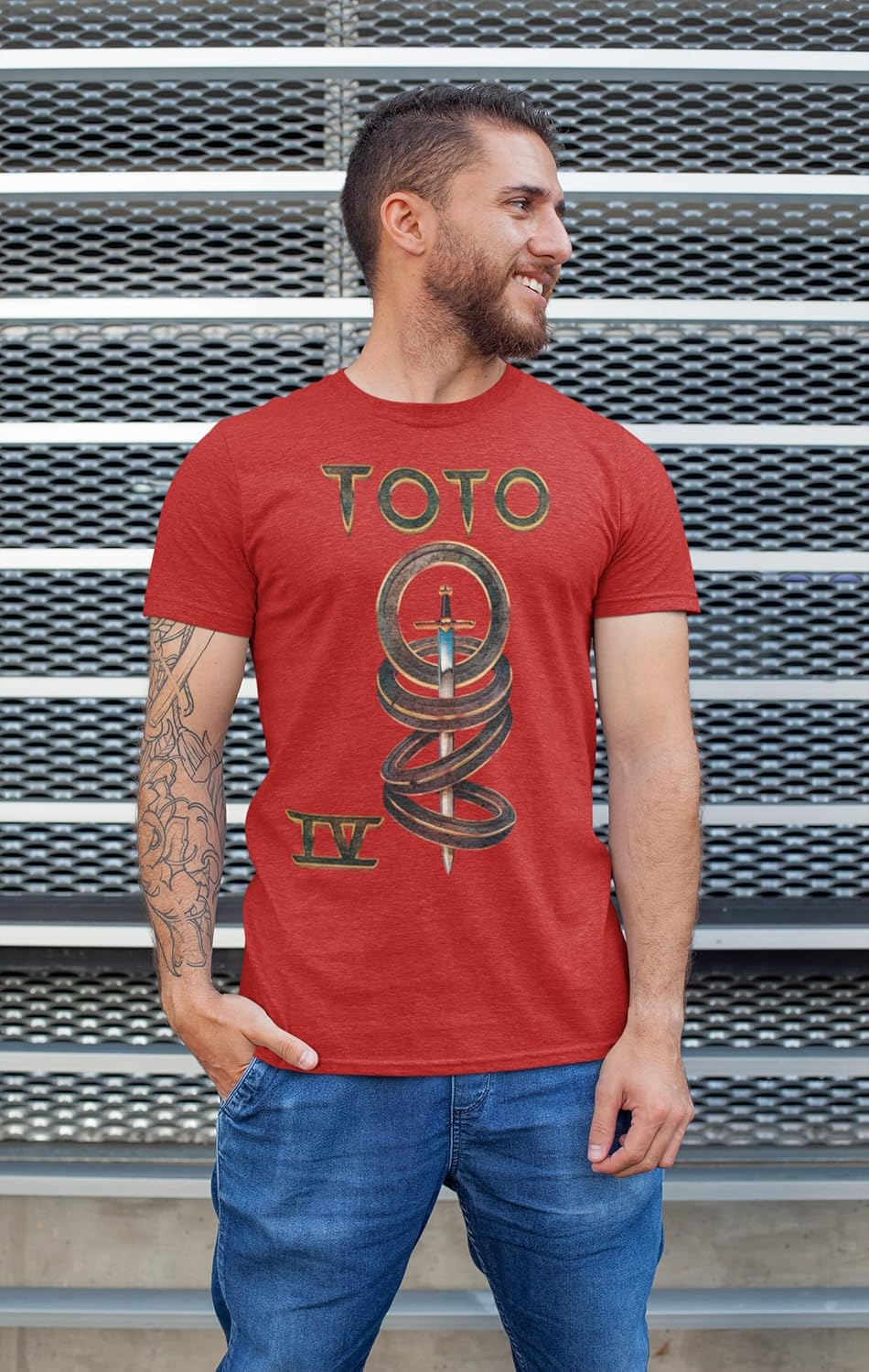 Toto Music IV Album Cover Mens Short Sleeve T Shirt 80s Classic