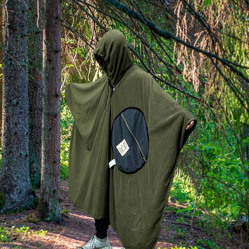 Amazon.co.jp: Hongmidy ポンチョ寝袋、ウェアラブルポンチョ