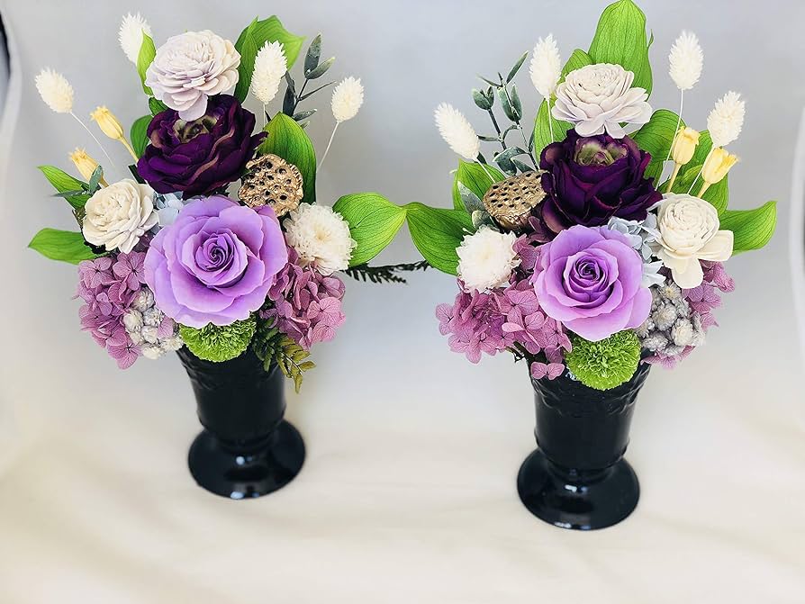 Amazon｜PURIZA プリザーブドフラワー 仏花 仏壇用 お供え花 お悔み