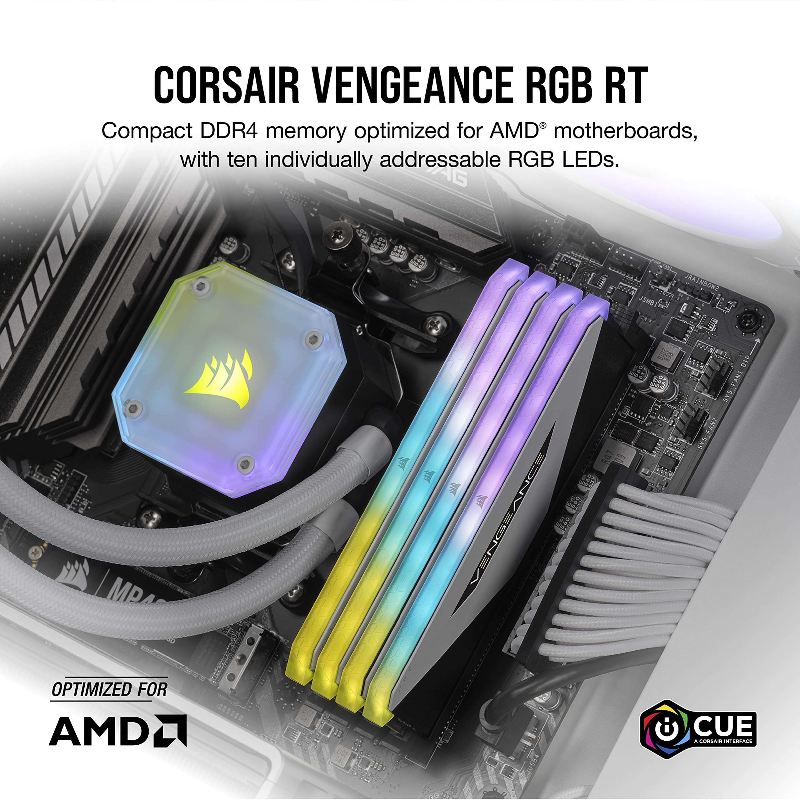 CORSAIR Vengeance RGB RT 64GB (2x32GB) DDR4 3200 (PC4-25600) C16