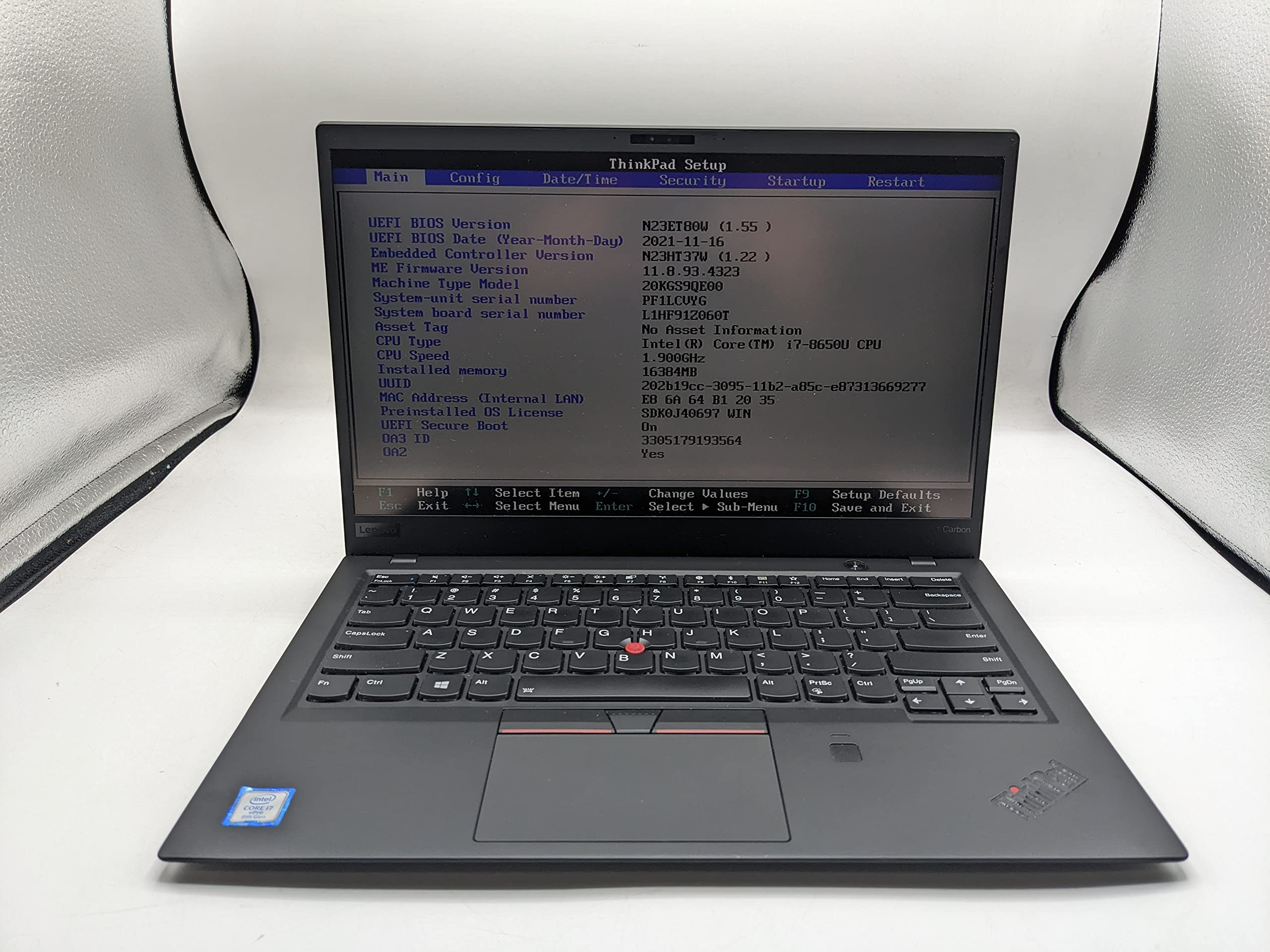 Amazon.com: Lenovo Thinkpad X1 Carbon (6th Gen) 20KH002RUS 14