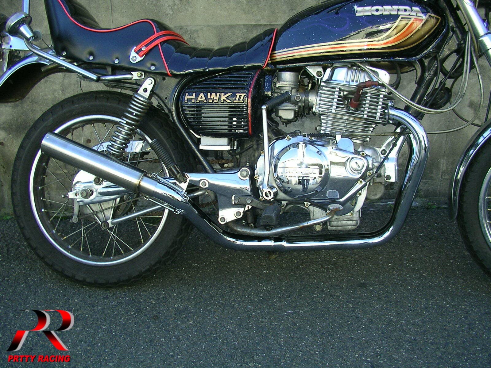 Amazon | CB250T CB400T ホーク2 2-1管 50.8π アルミサイレンサー