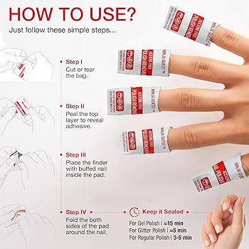 Amazon.com : Nail Polish Remover Pads 100% Non Acetone - 200 Pack