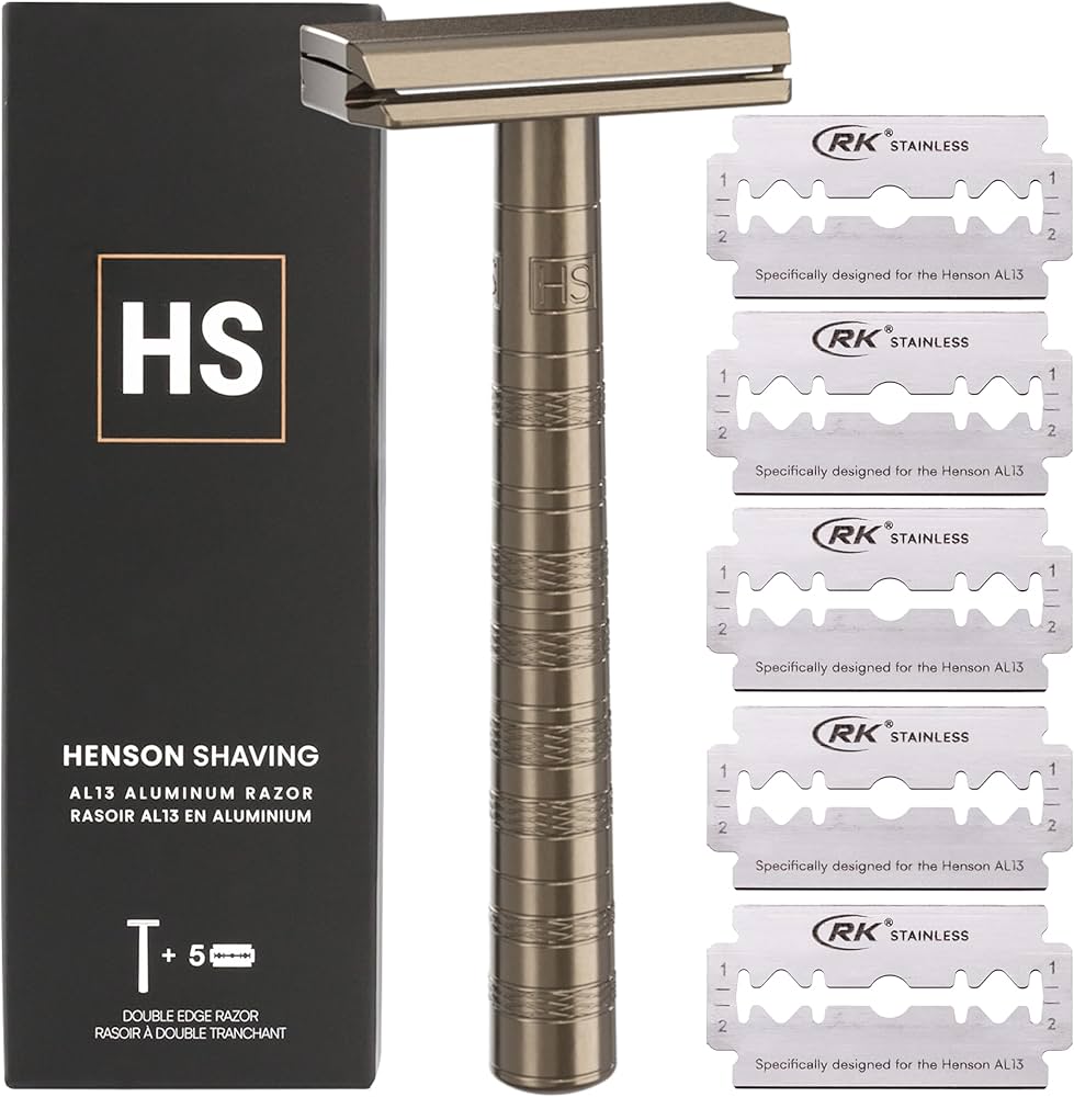 Amazon.com: Henson Shaving Razor - Tan Double Edge Safety Razor