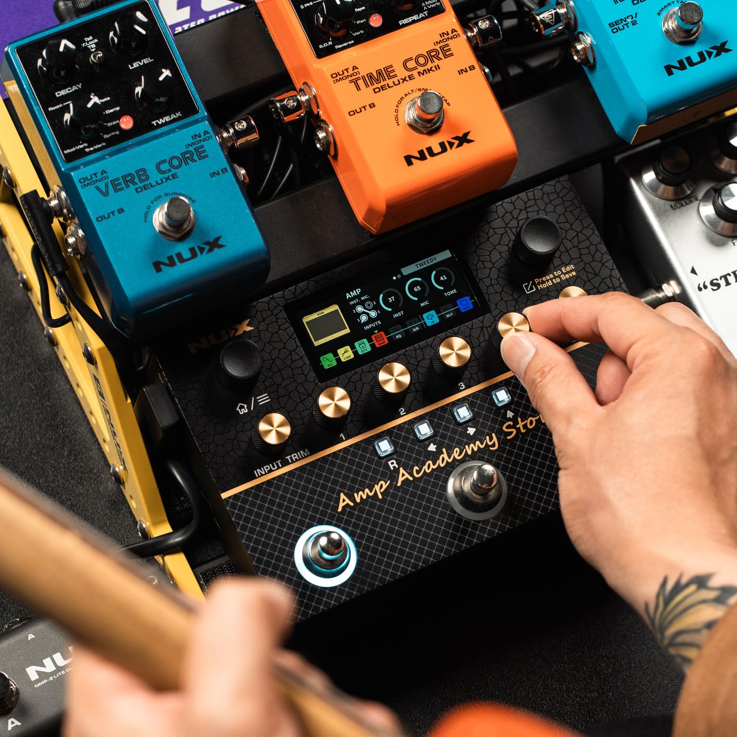 Amazon.co.jp: NUX/Amp Academy Stomp Compact Modeler NU-X アンプ