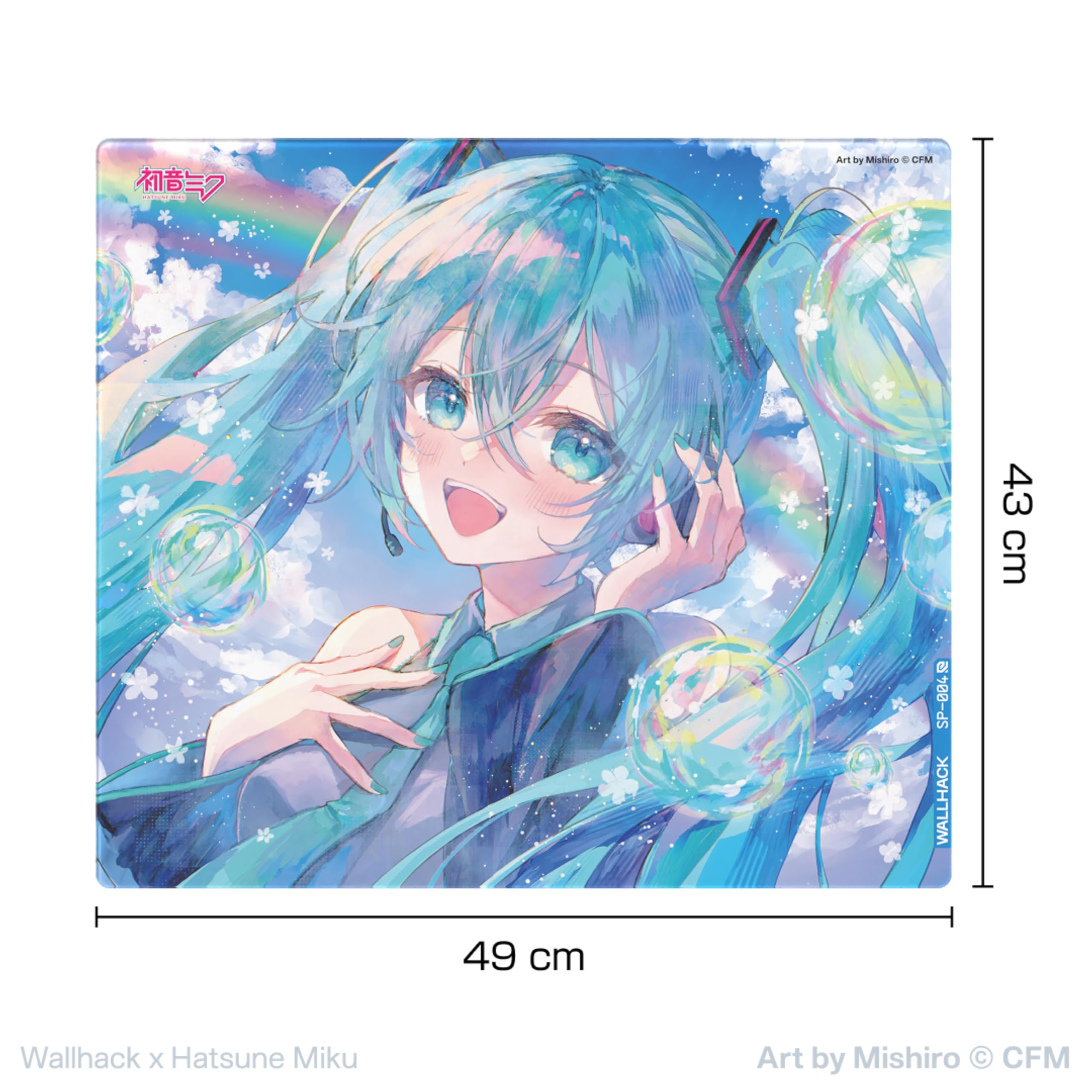 Amazon.co.jp: Wallhack × 初音ミク ガラス製ゲーミングマウスパッド