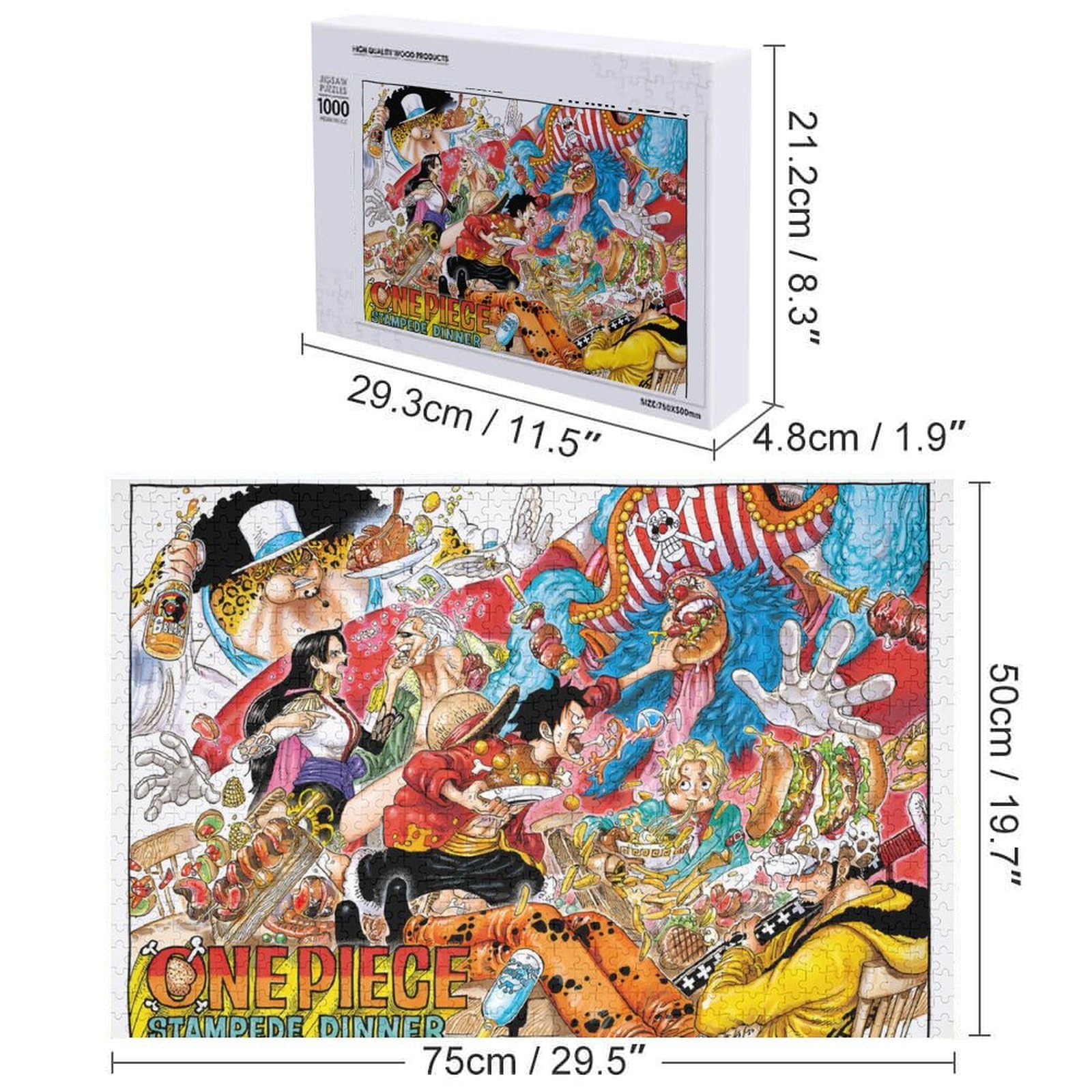 Amazon.co.jp: ワンピース/ONE PIECE 500/1000ピース 木製パズル 減圧