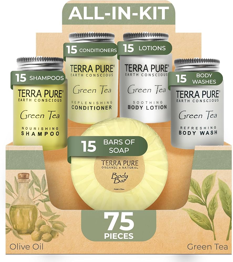 Amazon.com : Terra Pure Hotel Soaps and Toiletries Bulk Set | 1