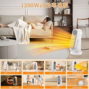 Amazon.co.jp: 【Amazon限定ブランド】Sinessy セラミックヒーター