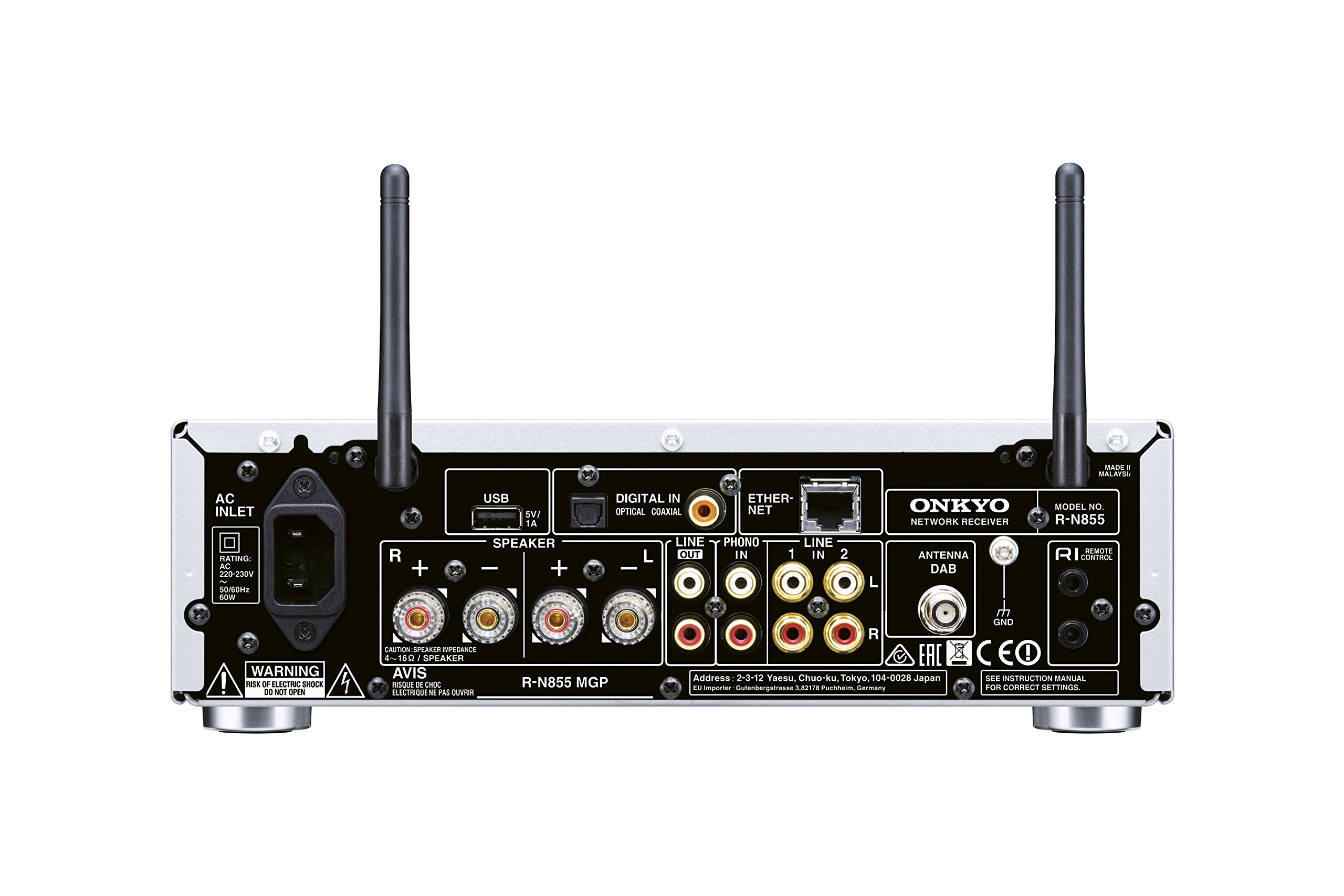 Onkyo R-N855 Network Stereo Receiver (Silver): Buy Online at Best