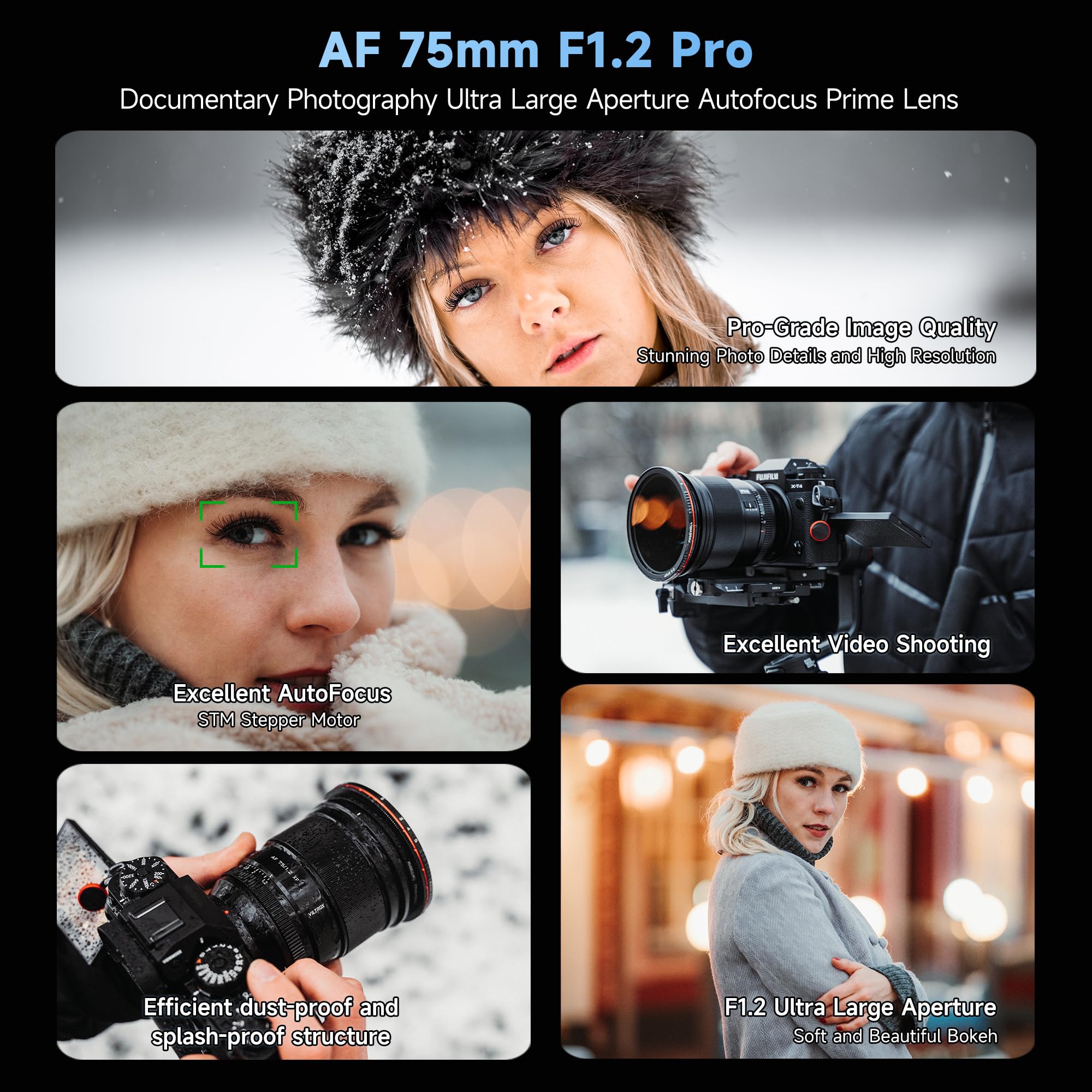 Amazon.com : VILTROX AF 75mm F1.2 Pro XF Lens for Fuji X Mount