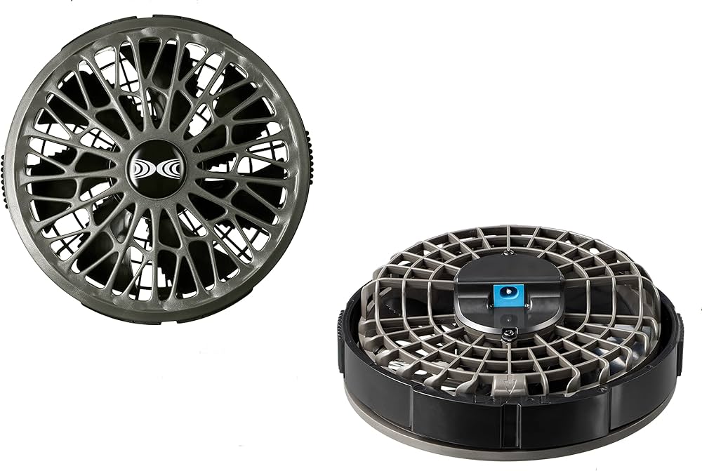 Amazon.co.jp: 空調服 FA01012 ワンタッチ薄型ファン チャコールグレー