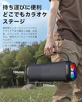 Amazon.co.jp: カラオケスピーカー Hoshikou Denpa 80W大出力